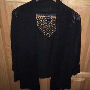 DayTrip Black Cut Out Cardigan
